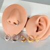 1pcs Titanium Silver&Gold Color Moon Septum Nose Ring Hinged Clicker Nipple Ring Ear Studs Lobe Cartilage Piercing Jewelry - Image 6