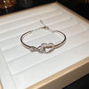 Full Zircon Cuff Bracelets Gold Plating Copper Knot Opening Bracelet Minimalist Women's Bangle For Wedding Party K0 - Image 14