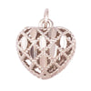 Brass Heart with CZ Zirconia Paved Charm Pendant, Gold Plated Zircon Jewelry Finding Supplies - Image 39