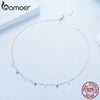Silver Station Necklace, Simulated Diamond Star Necklace Women CZ Chain Choker Necklace - Image 4