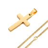 Stainless Steel Cross Pendant Necklace for Men with Rope Cuban or Box Chain - Image 8