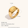 La. Muses Irregular Twisted Wide Faced Stainless Steel Women's Ring Pvd Gold Plated Jewelry Accessories - Image 7