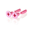 Stainless Steel Screw Stud Earrings in Colorful Finishes 1 Pair - Image 3