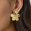 Stainless Steel Golden Double-Layer Hollow Flower Hoop Earring for Women Vintage Flower Earrings for Daily Wear Jewelry Gifts - Image 13