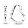 Silver Star Moon Heart Shape Earrings Jewelry Versatile Hoop Earrings For Women Jewelry Birthday Party Gifts - Image 12