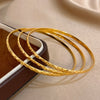 Minimalist Thin Round Stainless Steel Bangle Bracelet for Women Stackable Gold Color Cuff Bracelet Hand Jewelry Gift - Image 3