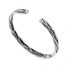 Simple Stainless Steel Twisted Woven Bracelet For Men Silver Color Cross Cuff Opening Wrist Cuff Bangle Unisex Jewelry - Image 6
