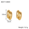 Carlidana Jewelry Stainless Steel Chunky Minimalist Earring Water Drop Hollow Out Minimal Chubby Earrings - Image 4