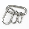 1-5Pcs Oval Coil Spring/50/65/80mm Heavy Duty 304 Stainless Steel O Ring Snap Hook Quick Release Rings Carabiner Buckle - Image 2