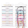 12Pcs/Set Colorful Stone Bracelets Adjustable Rope Braided Bracelet Handmade Bohemia Bracelets with Cards - Image 23