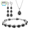 Water Drop Green Cubic Zirconia White CZ Silver Jewelry Sets For Women Wedding Earrings/Pendant/Necklace/Bracelet - Image 17