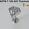 1PC Moon Titanium Cartilage Earrings Stud 16G Internally Threaded Helix Heart Ear Tragus Piercing Body Jewelry - Image 9