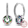 Silver Hoop Earrings Starlight Heart Butterfly Crystal Zircon Hoop Earrings For Women Girl Jewelry Gift - Image 9