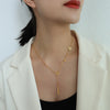 Stainless Steel Chain Necklace with Long Tassel Details - Image 57