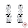 Silver Elegant Sparkling Lucky Clover Hoops Earring For Women Jewelry Simple Colorful Flower Love Gift - Image 31