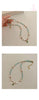 Water Drop Pendant Necklace with Beaded Chain in Gold Tone - Image 13