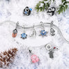 Silver Charms Beads Winter Snowflake Snowman Igloo Penguin Pendant Fit Bracelet Charms Women Jewelry Gift - Image 2