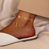 Love Letter Symbol Pendant for Women's Minimalist Style Stainless Steel Plated Golden Sexy Jewelry Gift Ankle - Image 3