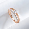 Natural Zircon Rings For Women 585 Rose Gold Silver Color Mix Setting Slim Design Daily Bride Wedding Jewelry - Image 2