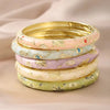 5Pcs Enamel Dropped Glaze Flower Bracelet For Women Classic Vintage Cloisonne Open Bangles Elegant Bohemian Jewelry Gifts - Image 1