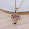 Men Women Hip Hop Zircon Cross Shiny Pendant Stainless Steel Necklace Charm Bling Necklaces Jewelry Gifts - Image 3