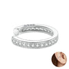 Silver Mono Clip Earrings for Girl CZ Platinum Plated Ear Cuffs Non Piercing for Women Wedding Party Jewelry - Image 12