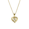 A-Z English Letter Initial Necklace Gold Plated Necklace Micro Setting Zircon Heart Necklace for Women - Image 13