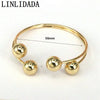 5Pcs Gold Plated Copper Charm Ball Cuff Bangle Women Bracelet Stackable Daily Jewelry - Image 8