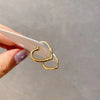 Open Heart Hoop Earrings in Gold Tone or Silver Tone - Image 43