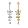1pcs Faux Fake Belly Piercing Flower Butterfly Dangling Fake Belly Button Pircing Clip On Umbilical Navel Cartilage Earring Clip - Image 11