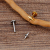 Titanium 16G Four-Pointed Star Cartilage Earring Helix Tragus Stud Flatback Labret Nose Stud Piercing - Image 4
