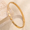 Personality Gold Plated Stainless Steel Cubic Zircon Bracelet for Women Jewelry Gift - Image 4