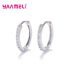 Silver Earrings Statement Heart Star Square Round Geometric Hoop Flexible Earwire Leverback Women Jewelry - Image 19
