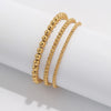 Stainless Steel Beaded Bracelet in Gold-Tone or Silver-Tone - Image 3