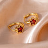 316L Stainless Steel Heart Water Drop Square Zircon Hoop Earrings For Women Men Personality Design Jewelry Gifts - Image 30