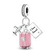 Lastfire Silver Alpaca Rainbow Global Travel Plan Charms Bracelet Bangle Making Gift Jewelry - Image 34