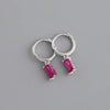 Small Hoop and Stud Earrings with Charm and Chain Styles - Image 34