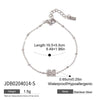 Simple Stainless Steel White Zircon Geometric Bracelet Butterfly Letter M Stackable Bracelet Women's Access - Image 7