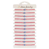 12-Piece Red Cord Bracelet Set with Blue Eye Beads - Image 1