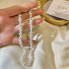 Adjustable Imitation Pearl Necklace with Irregular Beads - Image 4