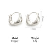 Geometric Twisted Hoop Earrings in Gold-Tone or Silver-Tone - Image 13