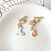 32 Style Colorful Enamel Cartoon Cute Rabbit Fox Ear Clips Funny Cat Bear Long Clip on Earrings Without Piercing for Women Girls - Image 18