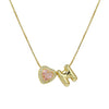 Delicate Heart Pink Zircon Mini Letter Pendant Necklace for Women Gold Plated Balloon Bubble Initial Alphabet Jewelry - Image 17