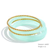1Set 66mm 3 Round Circle Resin Overlay Minimalist Bracelet Bangle Set Gold Plated Stainless Steel Wrist Jewelry - Image 12