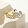 Stackable Bling Ear Cuffs Irregular CZ C-Shape Clip Earrings for Women French Korean Statement Jewelry - Image 1