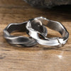 Mobius Ring for Men, Oxidized Twisted Stainless Steel Finger Band,Retro Endless Love Anniversary Gift for Him - Image 1