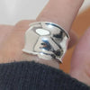 Silver Rings for Women Couple Minimalist Handmade Simple Wide Smooth Ring Party Jewelry Gift Prevent Allergy - Image 2