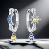 Silver Mysterious Star Moon Earrings Jewelry Versatile Hoop Earrings For Women Jewelry Birthday Party Gifts - Image 5