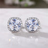 Ne'w Bright White/Yellow/Pink CZ Stud Earrings for Women Contracted Jewelry Wedding Engagement - Image 5