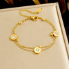 316L Stainless Steel Golden Heart Geometry Zircon Minimalist Series Bracelet Lady Wrist Chain Jewelry - Image 9